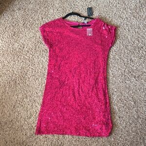 Cable & Gauge Pink Sequin Mini Dress